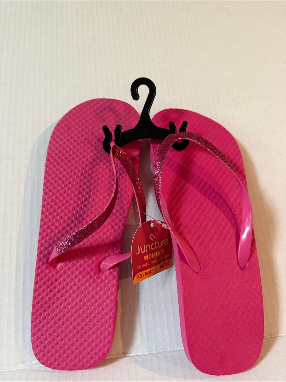Juncture Women's Pink Flip Flop Slippers
